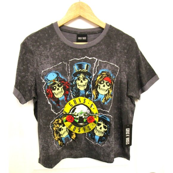 Guns N Roses T-shirt Graphics - Short Sleeve Gray - Women/Junior Size Small NWT - Picture 1 of 15
